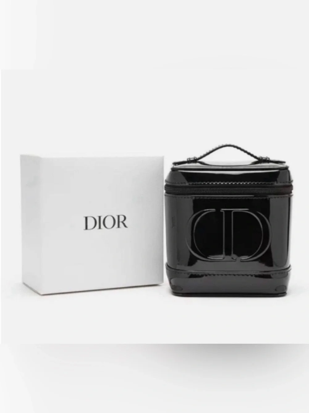 Dior Black Patent Cosmetic Vanity Case